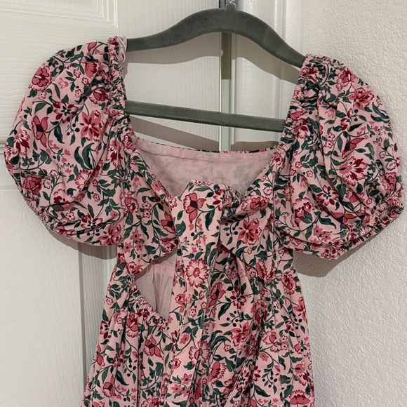Nordstrom Floral Pink Puff Sleeve Top - Picture 5 of 7